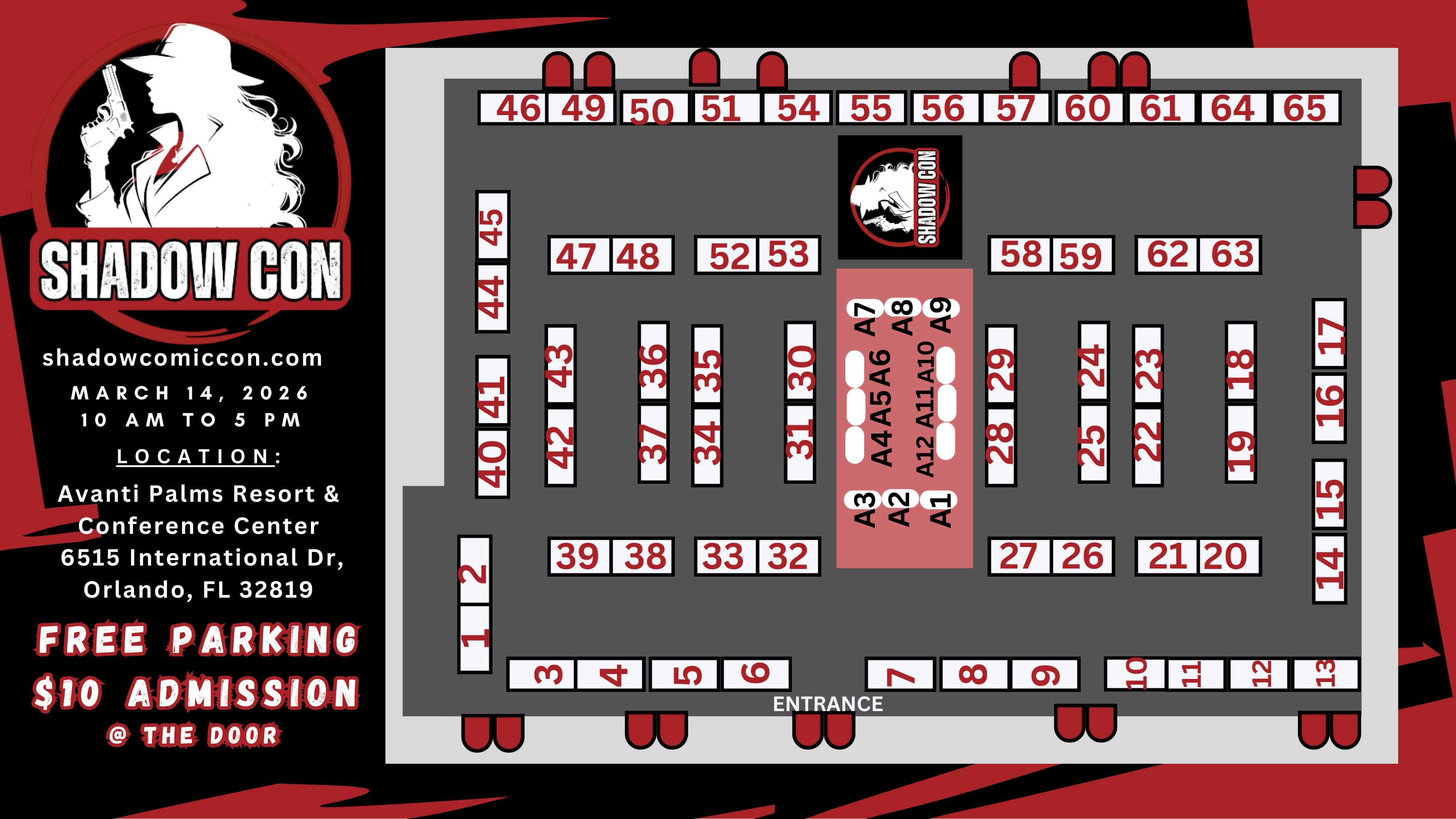 Shadow Con Vendor Map